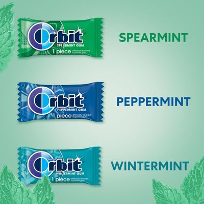 ORBIT Peppermint, Spearmint, &amp; Wintermint Assorted Sugar Free Chewing Gum Bulk Pack, 13.4 oz 200-Piece Bag