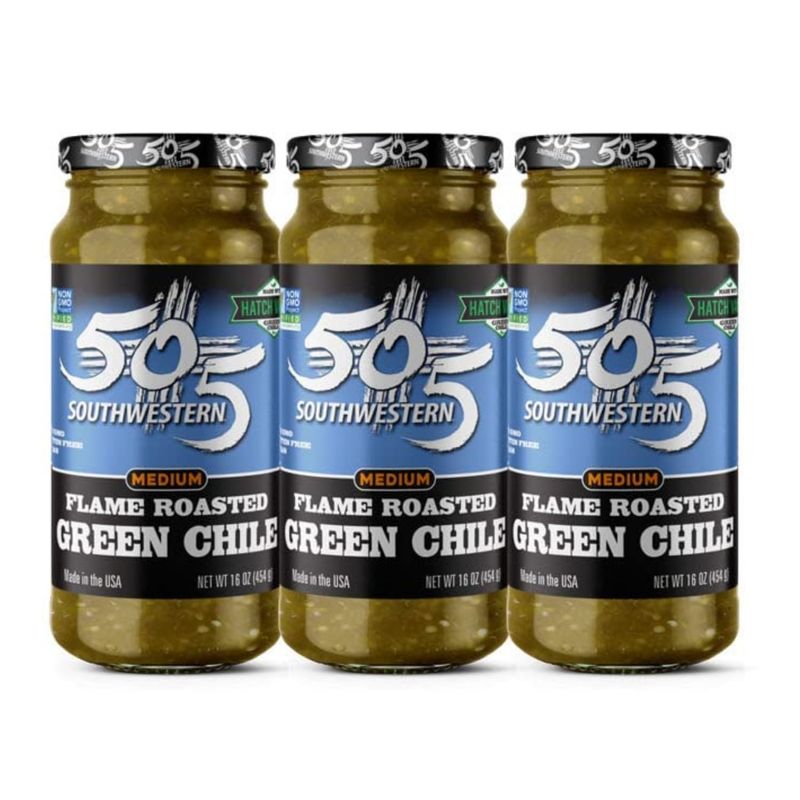 505 Southwestern Flame Roasted Green Chile, Medium (3-16oz Value Pack)