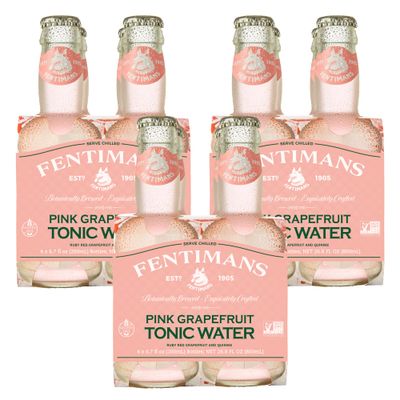 Fentimans Sparkling Pink Grapefruit Tonic Water - Grapefruit Sparkling Water, Craft Soda, Mixer, All Natural Ingredients, Botanically Brewed - 6.7 Fl Oz (Pack of 12)