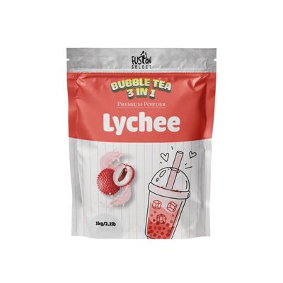 Fusion Select 2.2lb Lychee Tea Powder Flavored-3-in-1 Drink Powder with Cream &amp; Sugar - Instant Pre-Mixed Beverage for Hot or Cold Blends or Yummy Frappes Bubble Tea, Boba Tea Lychee