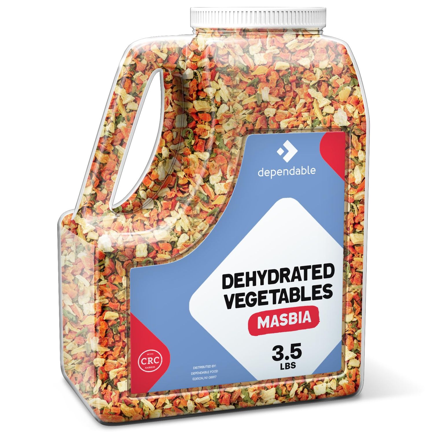 Dependable Foods Dehydrated Vegetables - 3.5 Lb. Bulk Jar - 100% Natural, Non-GMO, Salt-Free, Gluten-Free | Kosher, | All- Natural Medley Spice