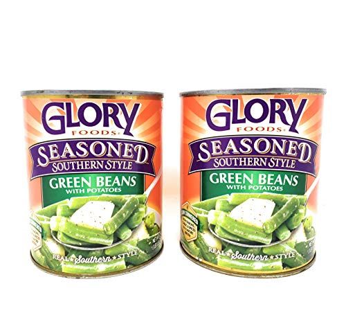 Glory Foods Seasoned Southern Style Green Beans with Potatoes (2 Pack, Total of 58oz)