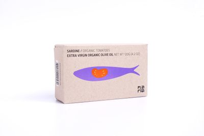 Maria Organic Sardines in Tomato Sauce | Portugese Tinned Fish, Sustainably Wild Caught, Omega 3, Hand Packed Cans | 1 x 125g