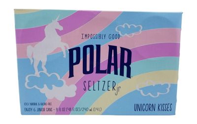 Polar Seltzer Impossibly Good Unicorn Kisses 6 pk 8 oz. cans.