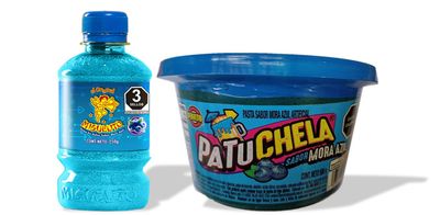 Paquete de Miguelito Azul y Chamoy de Mora Azul para Micheladas // Miguelito Chili Powder Blue Bundle with Chamoy Blue // Great for Micheladas, Azulitos Drink and Blueberry Margaritas.