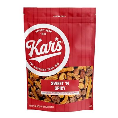 Kars Nuts Sweet &#39;N Spicy Trail Mix, 28 oz - Resealable Pouch (Pack of 1), Gluten-Free Snack Mix