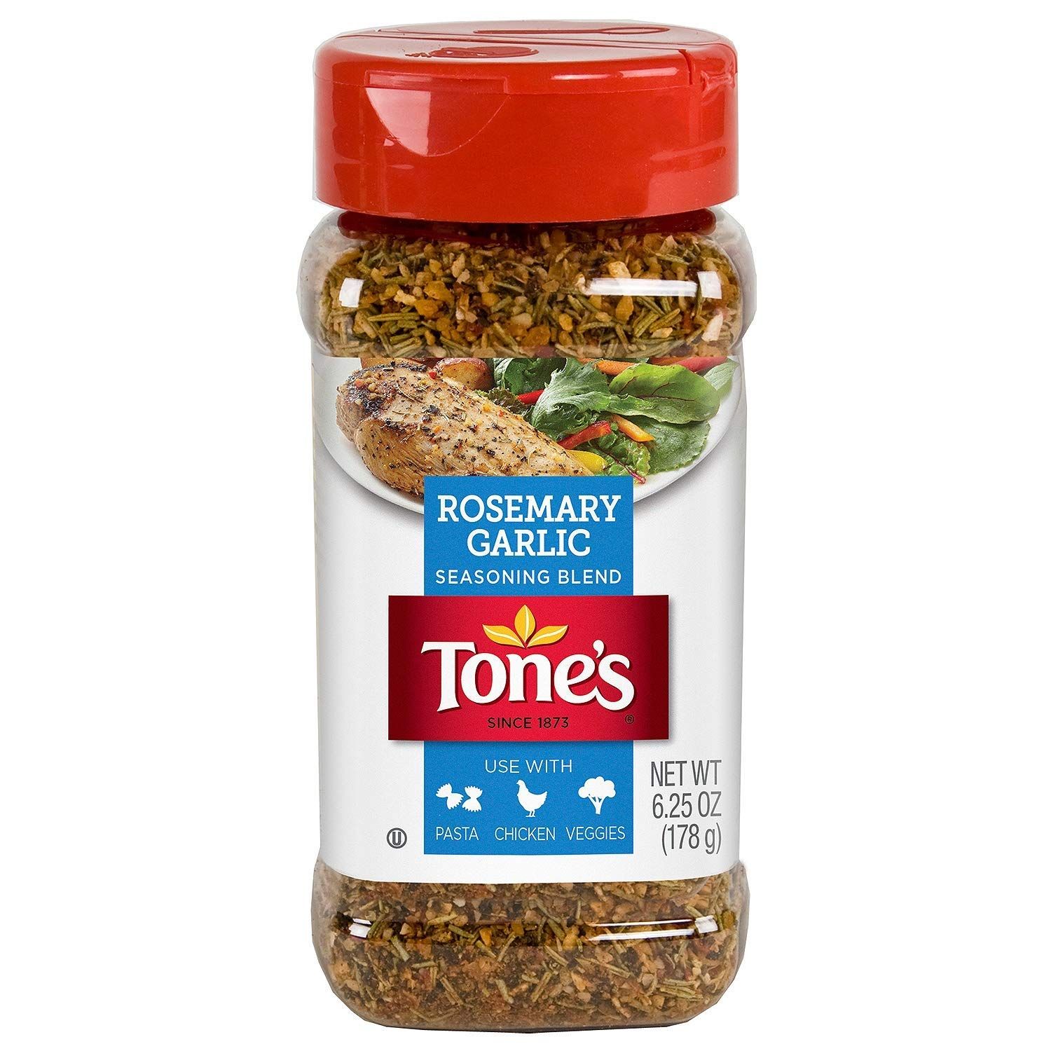 Tone&#39;s Rosemary Garlic Seasoning, 6.25 Ounce (Pack of 2)