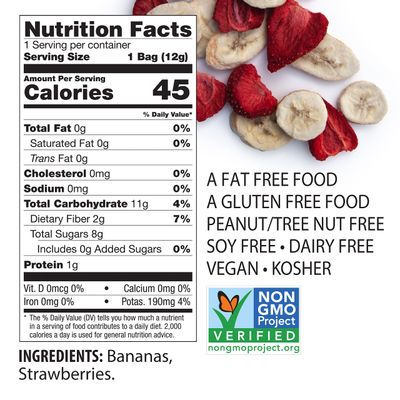 Brothers-ALL-Natural Fruit Crisps, Strawberry Banana, 0.42 oz (Pack of 24)