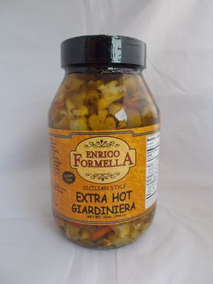 Enrico Formella | Extra Hot Giardiniera | Italian - Chicago Style Hot Pickled Vegetables 32oz.