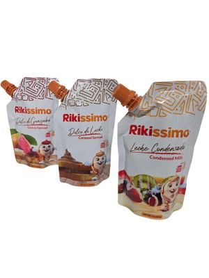 Rikissimo Spreads: A Luxurious, Guilt-Free Delight for Every Dessert Lover, Non-GMO Ingredients, Low-Calorie Option, Natural Flavors (Caramel, Guava, Condensed Milk, Mix Pack) (12 Pack, Mix)