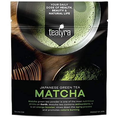 Tealyra - 4oz (112g) - Imperial Japanese Matcha Green Tea - Ceremonial Grade - Best Pure Matcha Powder - Nishio, Japan - Best Healthy Drink - Hight Antioxidants - Energy Boost