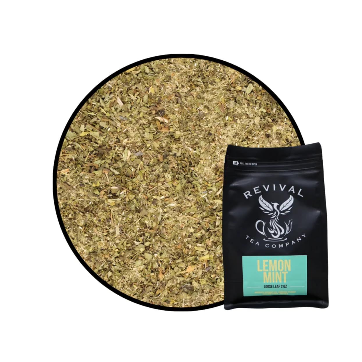 Revival Tea Company Lemont Mint Tea - Herbal Tea Blend of Peppermint, Spearmint and Lemon - Caffeine Free - 24 Tea Bags