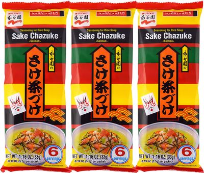 Sake Chazuke (Rice Soup Seasoning Salmon Flavore) - 1.16oz (Pack of 3)