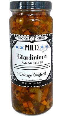 Gourmet Mild Giardiniera Hand Made In Olive Oil