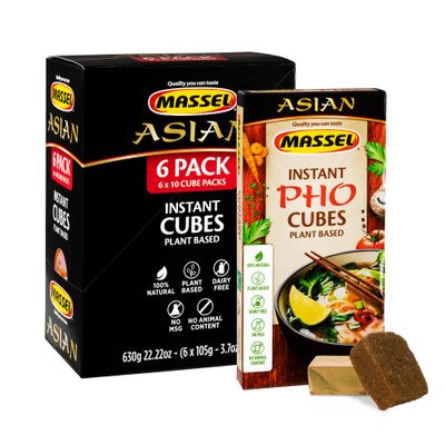 Massel Instant Pho Bouillon Broth Cubes - No MSG, Gluten Free - Bulk Pack, (6 x 105g)