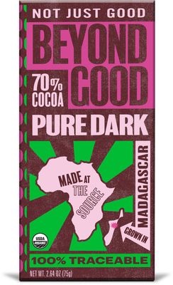 Beyond Good, Organic 70% Madagascar Dark Chocolate Bar, 2.64 Ounce