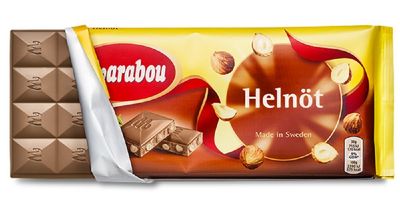 Marabou Helnt - Whole Nuts - Original - Swedish - Milk Chocolate - Bar 200g