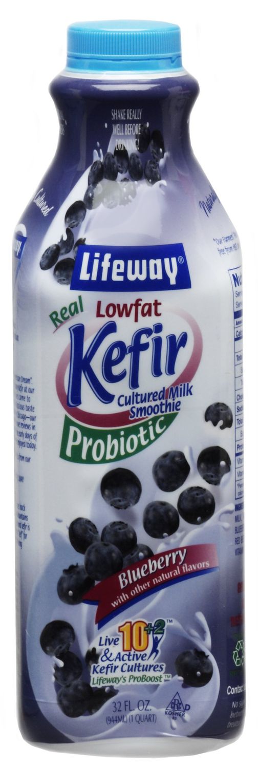Lifeway Lowfat Kefir, Blueberry, 32 Ounce (Pack of 06)