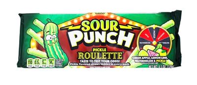 Sour Punch Straws Pickle Roulette 4.5 Oz