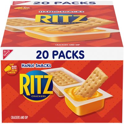 Handi-Snacks RITZ Crackers &#39;N Cheesy Dip Snack Packs, 20 Snack Packs