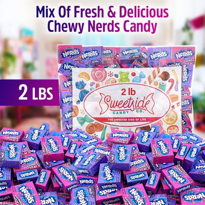 Bulk Candy 2lbs Pack - Mini Boxes Grape and Strawberry Hard Candy, Candy Mini Boxes - Delicious Individually Wrapped Candy for Easter, Kids, Office Party