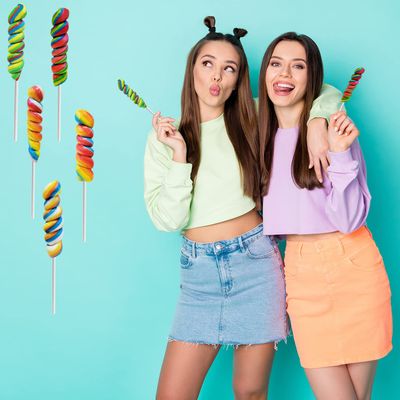 The Dreidel Company Rainbow Twist Lollipop, Mixed Fruit Flavor, Individually Wrapped, 3 Inch Sucker (24-Pack)