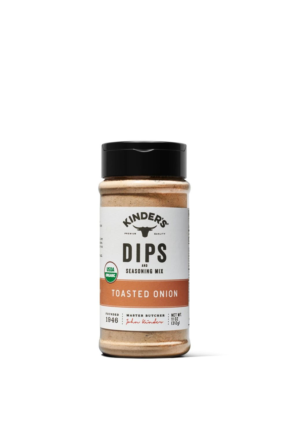Kinder&#39;s Organic Toasted Onion Dip and Seasoning Mix, Premium Quality Seasoning, MSG Free and USDA Certified Organic, 11oz