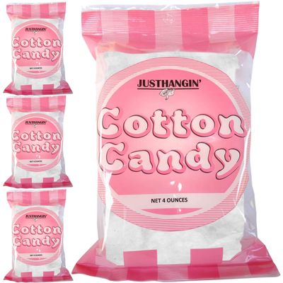 JUSTHANGIN&#39; Cotton Candy Gourmet 4-Pack Box 16 oz Total (Wedding Cake)