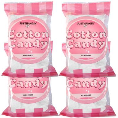 JUSTHANGIN' Cotton Candy Gourmet 4-Pack Box 16 oz Total (Wedding Cake)