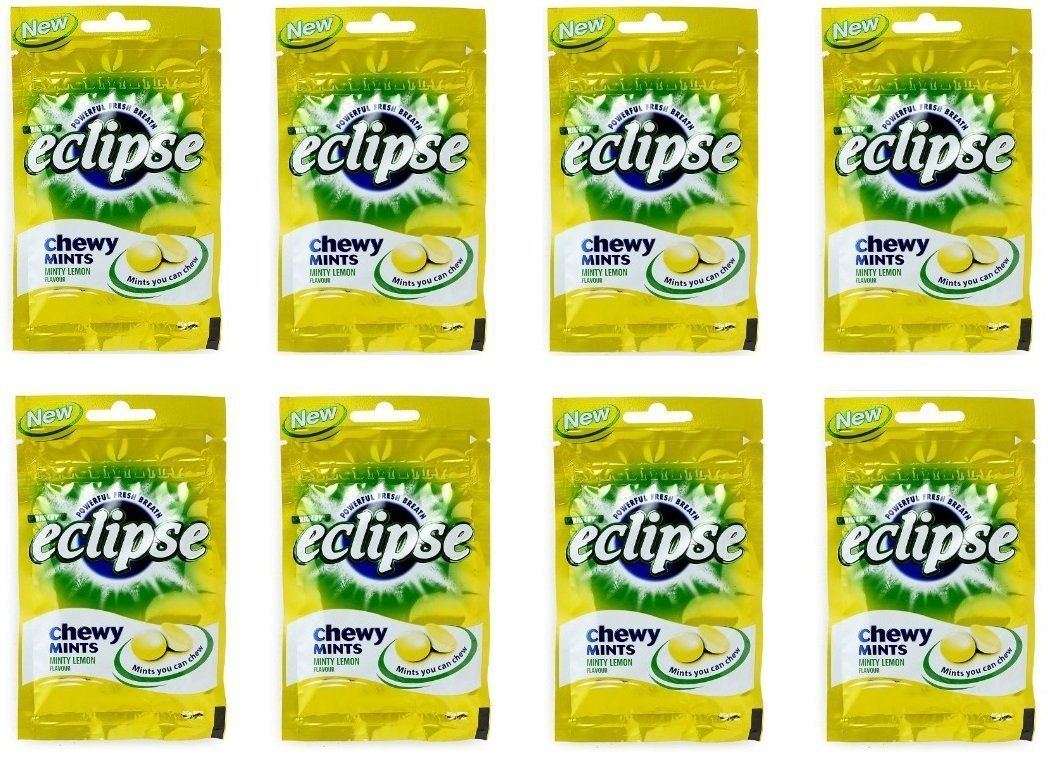 Wrigley&#39;s - Eclipse Lemon Chewy Mints Powerful Fresh Breath x 8 packs