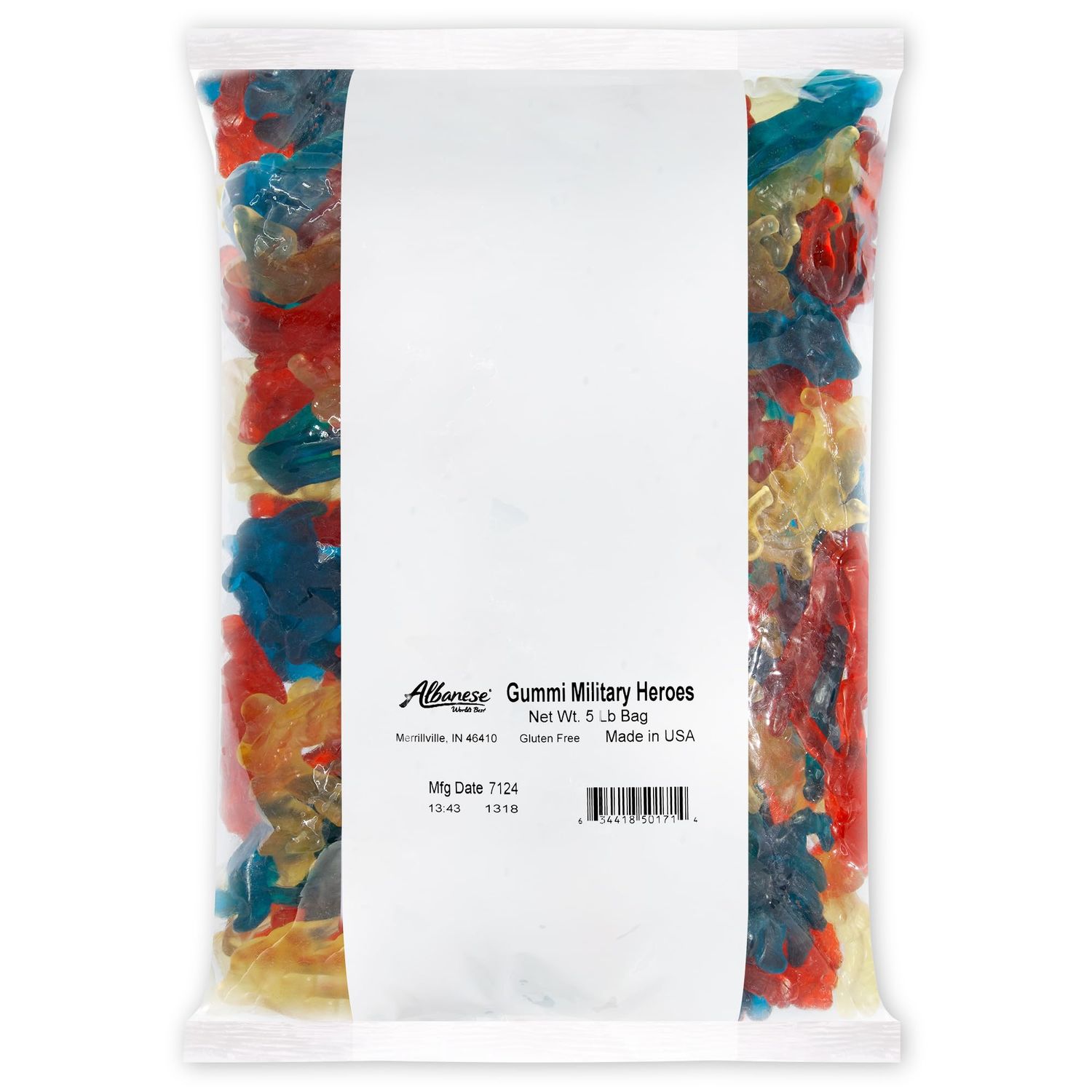 Albanese World&#39;s Best Gummies, Military Heroes, 5lbs of Candy