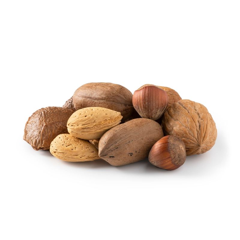 NUTS U.S. - Mixed Nuts In Shell (Almonds, Walnuts, Hazelnuts, Pecans, Brazil Nuts) | No Added Colors and No Artificial Flavors | Fresh Buttery Taste and Raw |Packed In Resealable Bags!!! (6 LBS)