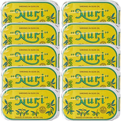 NURI Portuguese Sardines in Olive Oil - 10 Pack - (4.4 oz cans)