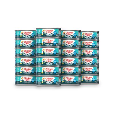 Chicken of the Sea Chunk White Albacore Tuna in Water, 5 Ounce Cans (24 Cans), Wild Caught Canned Tuna, 6 Packs of 4-Count