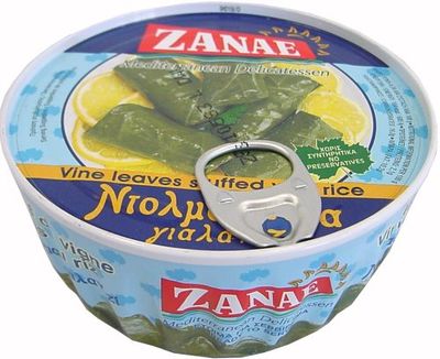 Zanae Stuffed Grape Leaves with Rice - Yalantzi Dolmadakia - 10 oz can