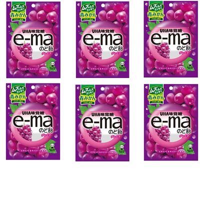Taste sugar e-ma Throat lozenge grape bag 50g ~ 6 bags