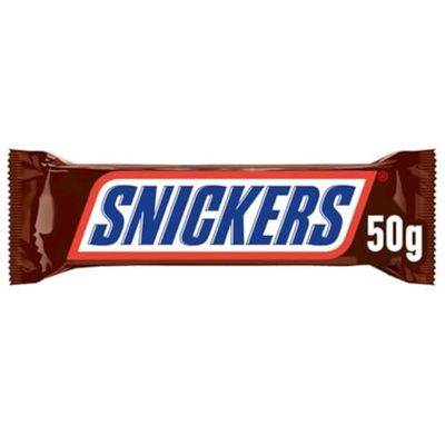 Snickers Bar with Caramel and Roasted Peanuts Chocolate Covered, 24 bars x50g (1200g)