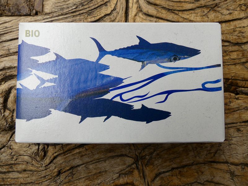 Maria Organic Mackerel Fillets in EVOO | Portugese Tinned Fish, Sustainably Wild Caught, Omega 3, Hand Packed Cans | 1 x 125g