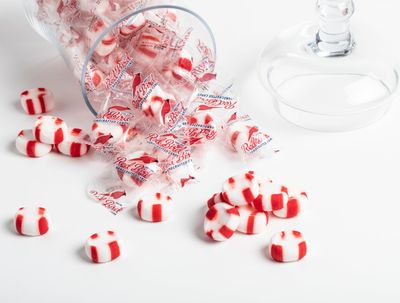 Red Bird Soft Peppermint Puffs 52 oz Tub, Individually Wrapped Mints, Gluten Free, Kosher, Free from Top Allergens, 100% Pure Cane Sugar