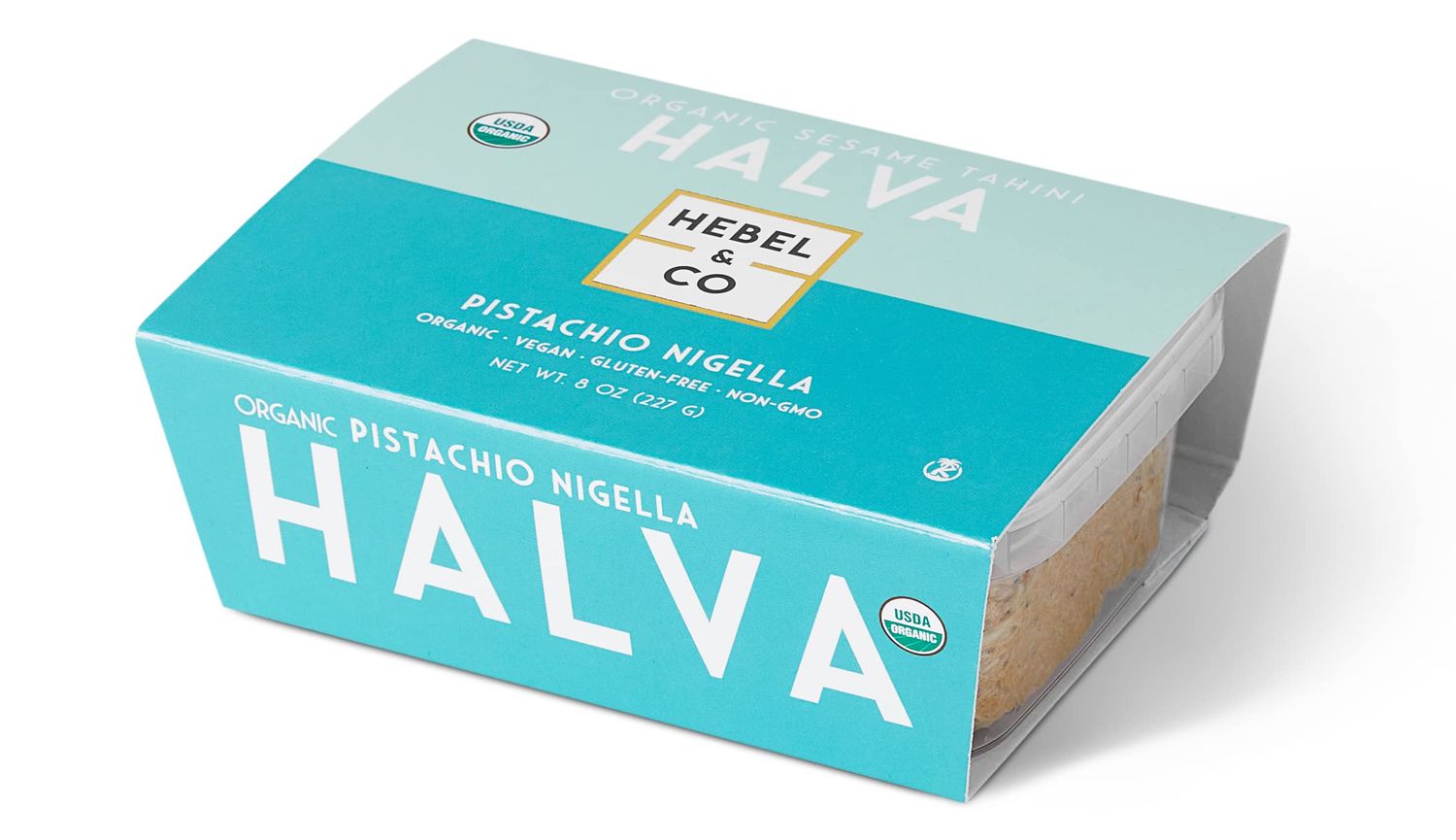 HEBEL &amp; CO Pistachio Nigella Halva - 8 oz | Certified USDA Organic, Gluten Free, Kosher &amp; Vegan