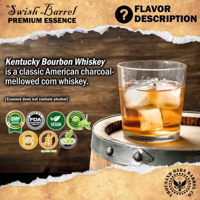 Thousand Oaks Barrel Co. Kentucky Bourbon Whiskey Flavor Essence - Single Pack 20ml (0.65oz) Liquor Essence Refill for Barrel Aging Whiskey Making Kit, Cocktails Mixers - Moonshine Flavoring Supplies