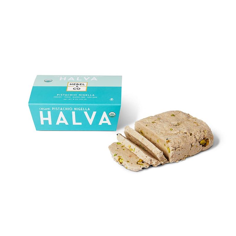 HEBEL &amp; CO Pistachio Nigella Halva - 8 oz | Certified USDA Organic, Gluten Free, Kosher &amp; Vegan