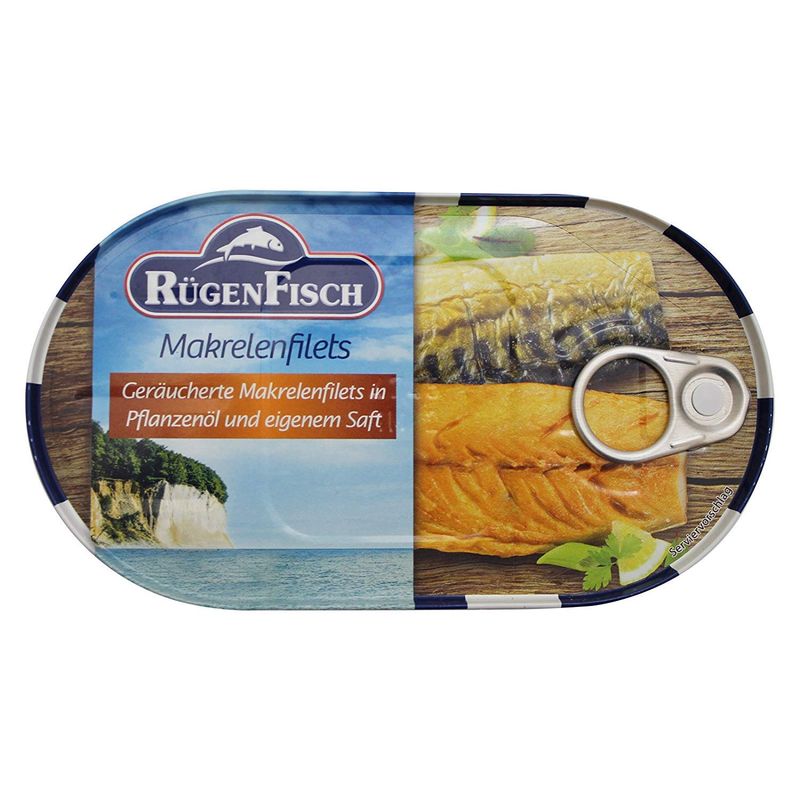 RgenFisch Smoked Mackerel in Natural Juices, 6.7 Ounce