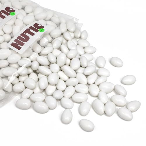 White Jordan Almonds Candy Bulk | 5LB | Candy Covered Almond - Wedding Favors - With Sweet Hard Candy Coating - Italian Confetti | Five Pounds I Made in USA