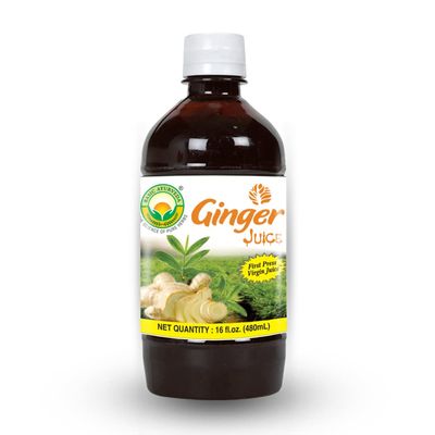 BASIC AYURVEDA Ginger Juice | 16.23 Fl Oz (480ml) | Organic &amp; Natural | for Healthy Digestion &amp; Hair