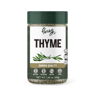 Pereg Dry Thyme Leaves - 1.40 Oz - Dried Thyme Herb Seasoning - Bulk Spices &amp; Herbs - Adds Aromatic Flavor - Natural, Non-GMO, Non-Irradiated