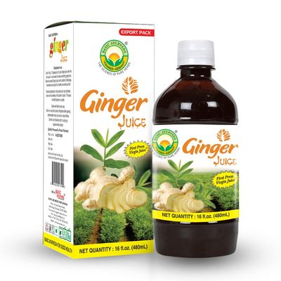 BASIC AYURVEDA Ginger Juice | 16.23 Fl Oz (480ml) | Organic &amp; Natural | for Healthy Digestion &amp; Hair