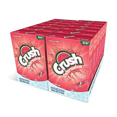 Crush, Watermelon- Powder Drink Mix - Sugar Free &amp; Delicious, Makes 72 flavored water beverages
