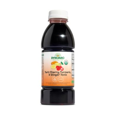 Dynamic Health Tart Cherry Juice Tonic with Turmeric &amp; Ginger | Vegetarian and Kosher | Key Compounds | 16 Fl Oz