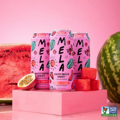 Mela Watermelon Water - Hydrating Watermelon Juice Drink w/Vitamin C, Electrolytes, & Antioxidants - Non-GMO, Gluten-Free, Real Fruit Juice Watermelon Drink (Passionfruit, 11.15 fl oz, 12-Pack)